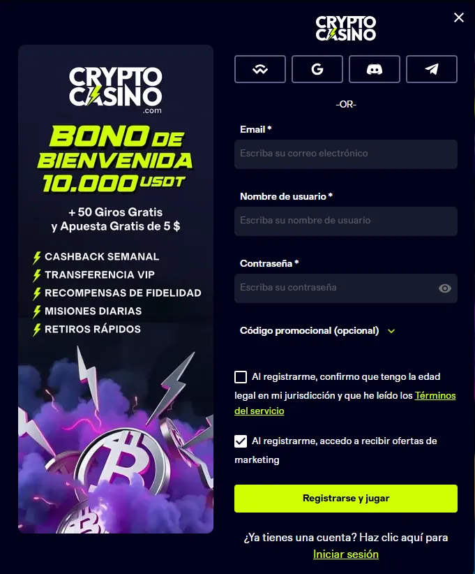 CryptoCasino registrato cryptocasino registrato